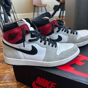 Nike Air Jordan Sneakers - Red, Black, Gray, and White